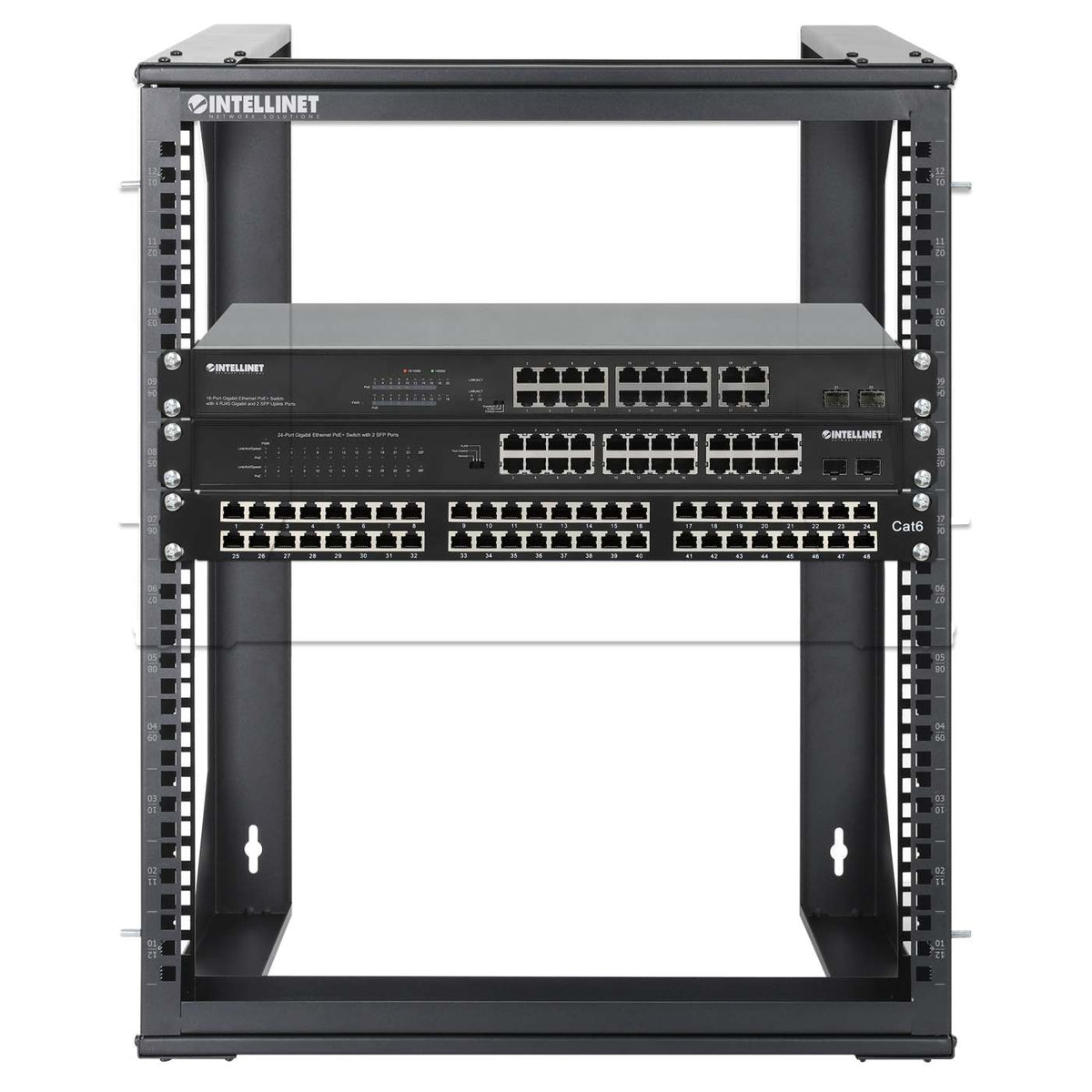 Rack abierto de 19" para montaje en pared, 2 postes, 12U Image 7