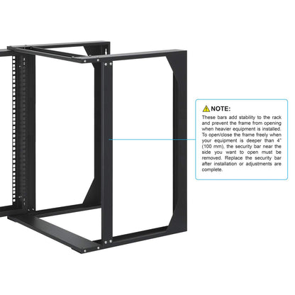 Rack abierto de 19" para montaje en pared, 2 postes, 12U Image 8