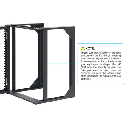 Rack abierto de 19" para montaje en pared, 2 postes, 12U Image 8