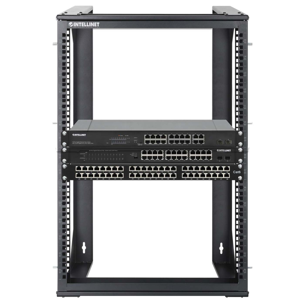Rack abierto de 19" para montaje en pared, 2 postes, 15U Image 7