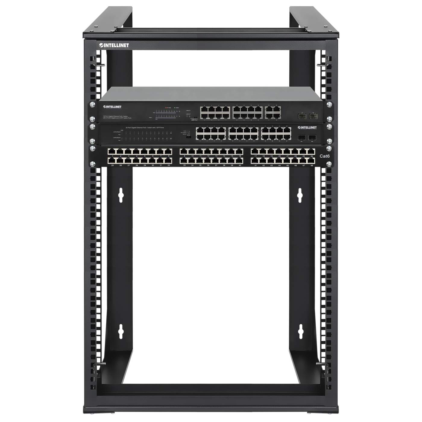 Rack abierto de 19" para montaje en pared, 2 postes, 15U Image 7