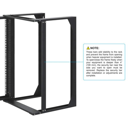 Rack abierto de 19" para montaje en pared, 2 postes, 15U Image 8