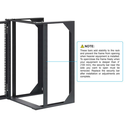 Rack abierto de 19" para montaje en pared, 2 postes, 15U Image 8