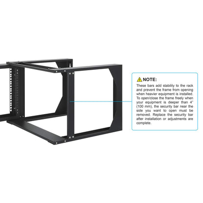 Rack abierto de 19" para montaje en pared, 2 postes, 6U Image 8