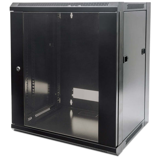 Gabinete de montaje en pared de 19", 12U, 450 mm (17.7 pulg.) Profundidad, Negro Image 1