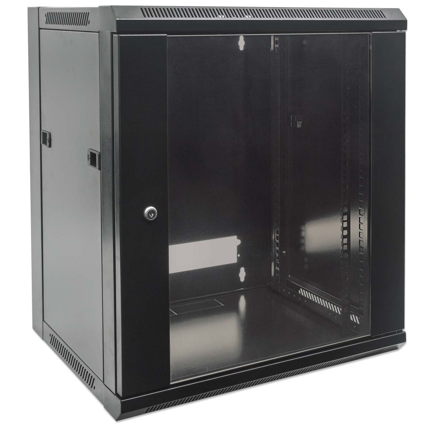 Gabinete de montaje en pared de 19", 12U, 450 mm (17.7 pulg.) Profundidad, Negro Image 2