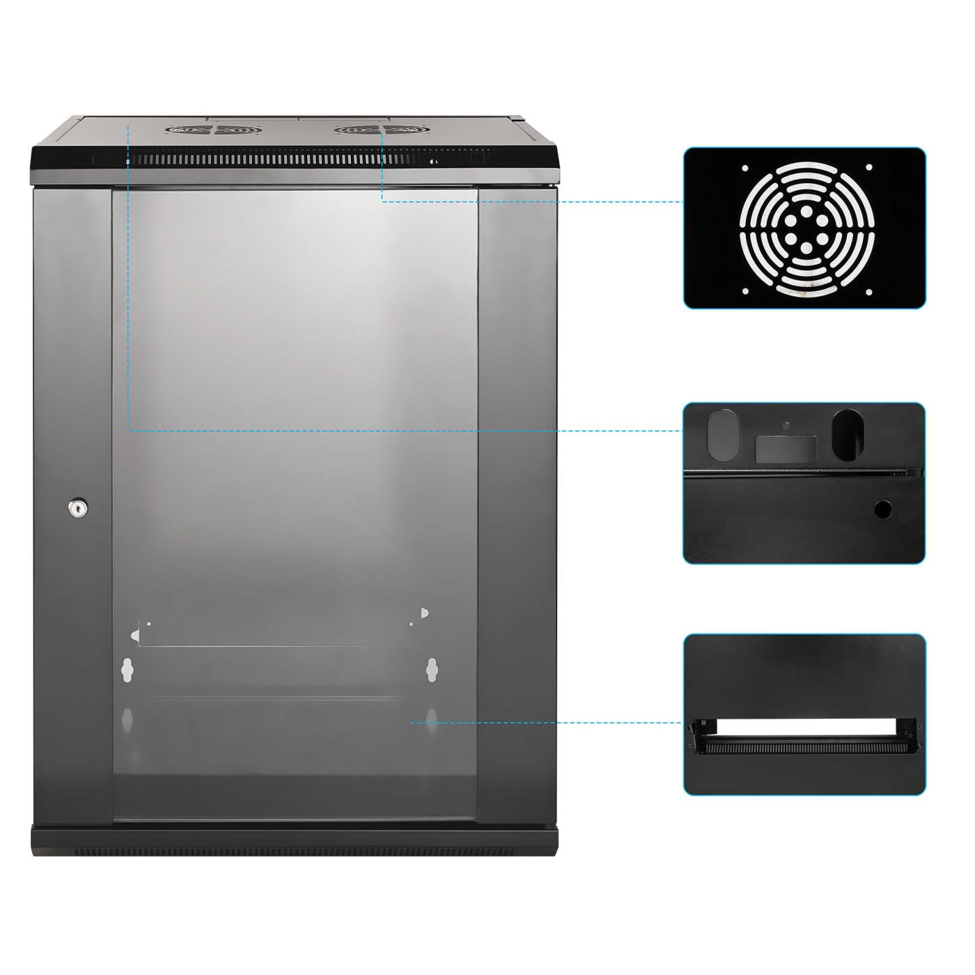 Gabinete mural de 19", 15U, FlatPack Image 6