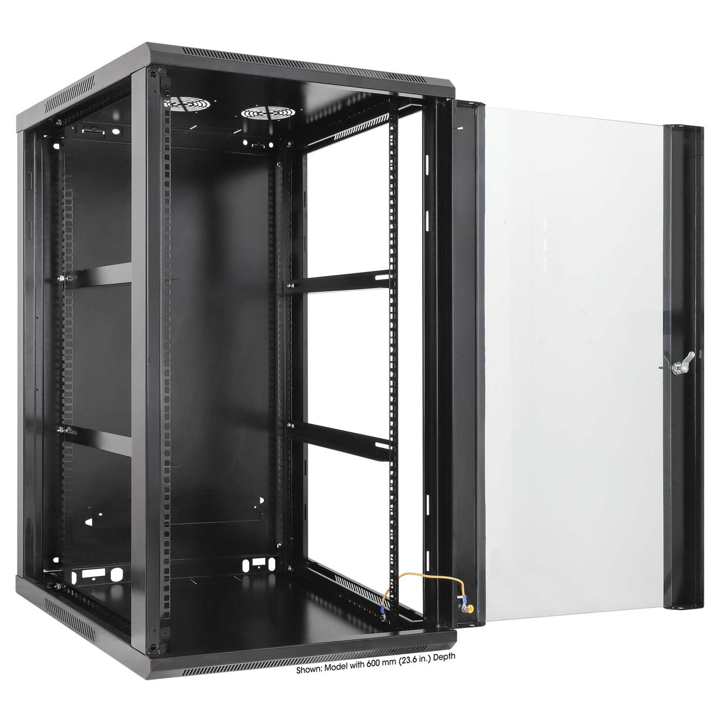 Armario de pared de 19", 20U, 450 mm (17,7 pulgadas) de profundidad, negro Image 6