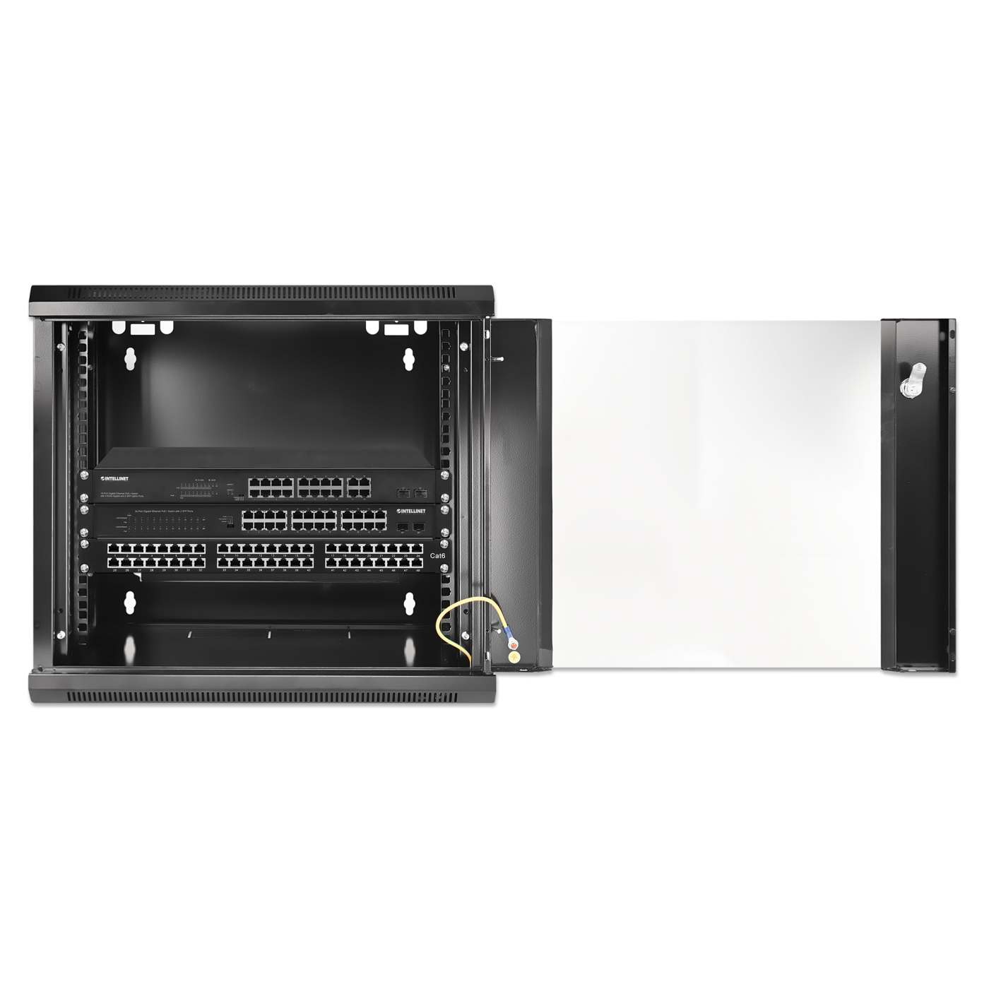 Armario de pared de 19", 9U, 600 mm (23,6 pulgadas) de profundidad, negro Image 5