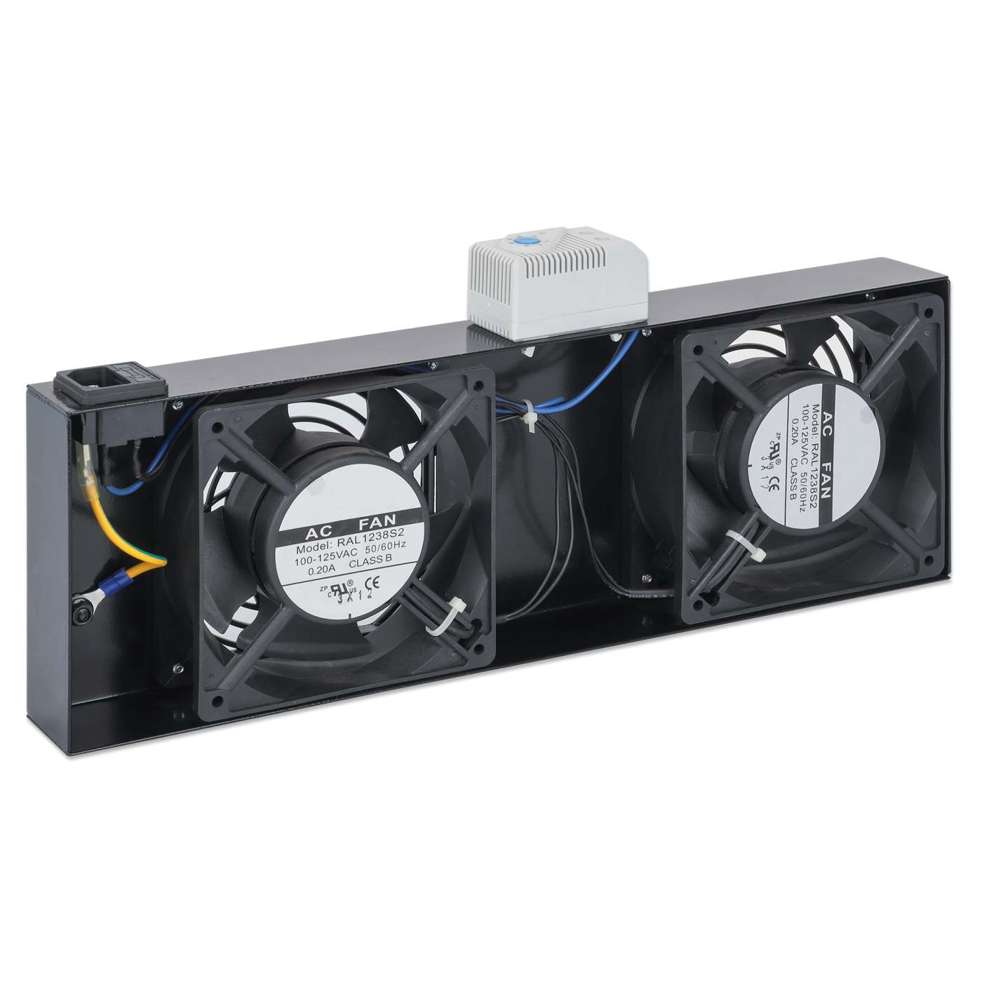 Unidad de Doble Ventilación con Termostato para Gabinete de pared de 19" Image 1