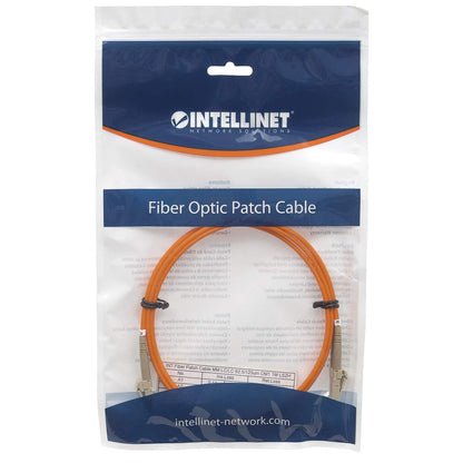 Cable de fibra óptica de 2 m LC a LC UPC, 3.0 mm, dúplex, LSZH, OM1 multimodo, naranja Packaging Image 2