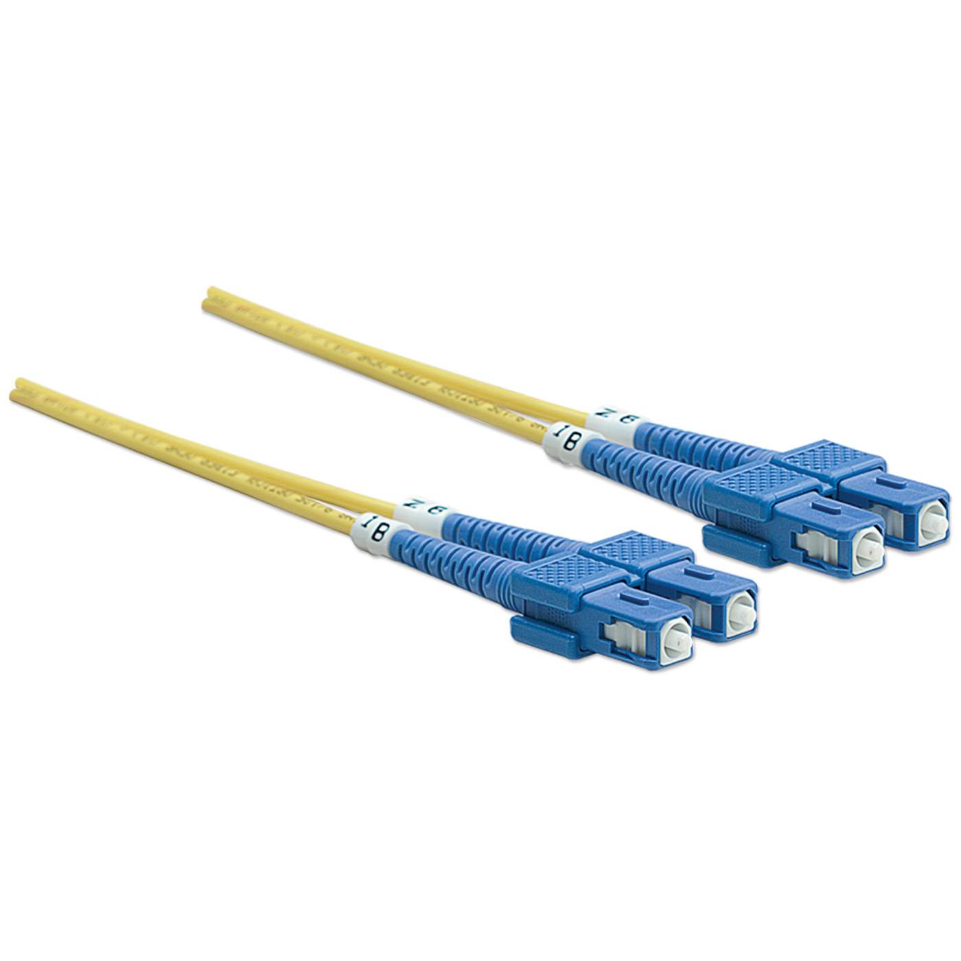 Cable de fibra óptica de 2 m SC a SC UPC, 3,0 mm, dúplex, LSZH, monomodo OS2, amarillo Image 3