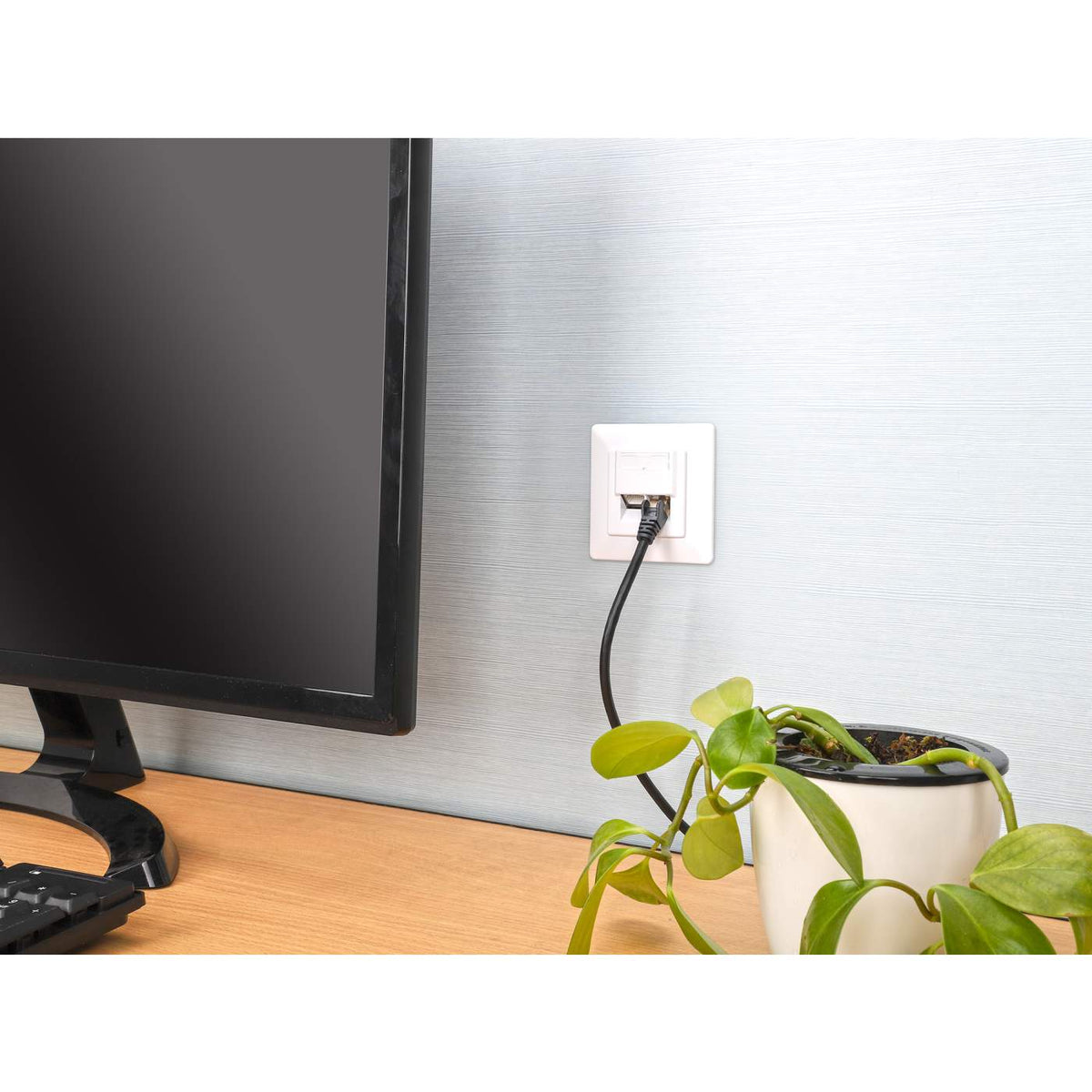 Placa de pared RJ45 blindada de 2 puertos Cat6 10G Image 10