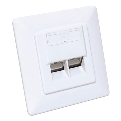 Placa de pared RJ45 blindada de 2 puertos Cat6 10G Image 2
