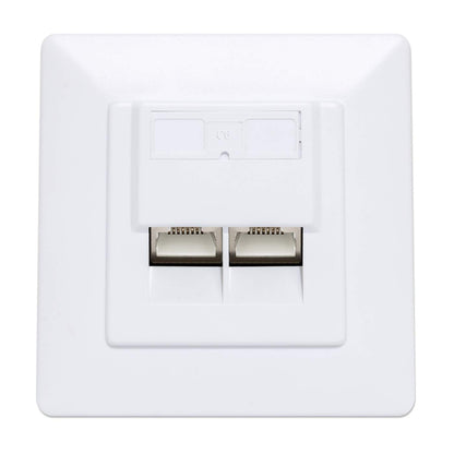 Placa de pared RJ45 blindada de 2 puertos Cat6 10G Image 3