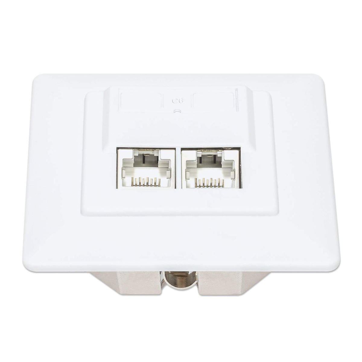 Placa de pared RJ45 blindada de 2 puertos Cat6 10G Image 4