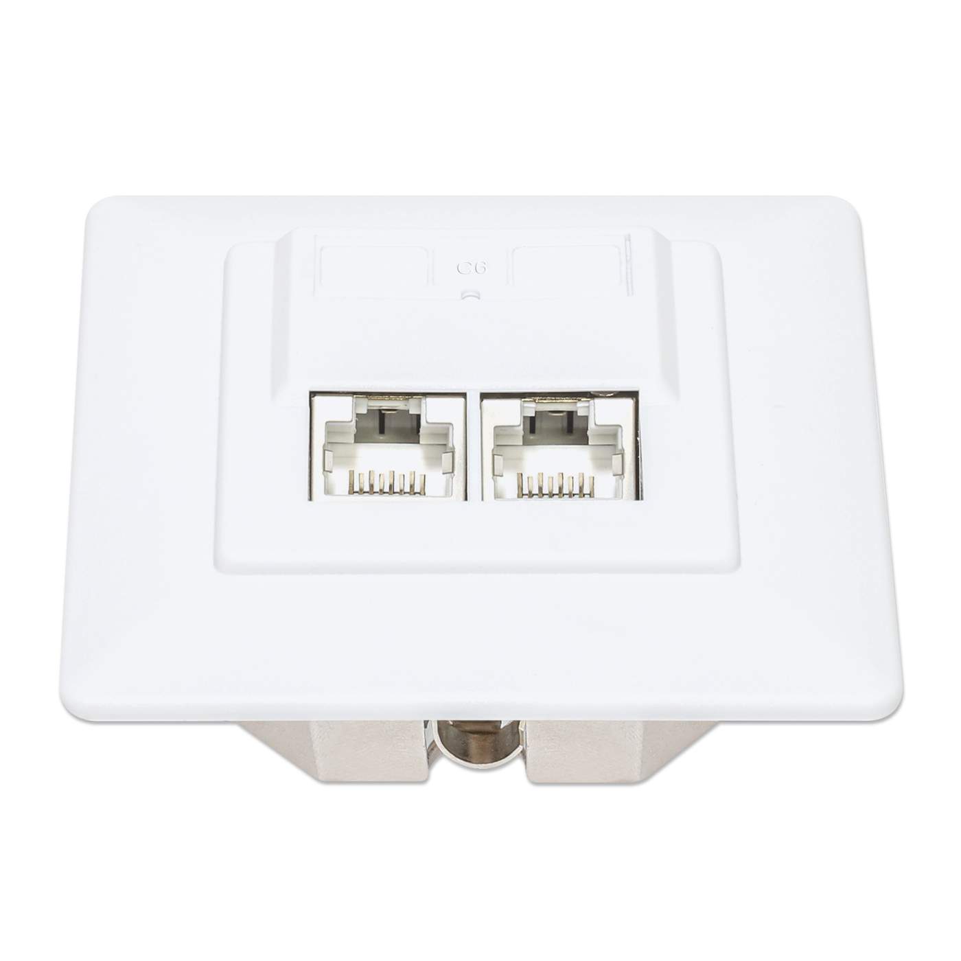 Placa de pared RJ45 blindada de 2 puertos Cat6 10G Image 4