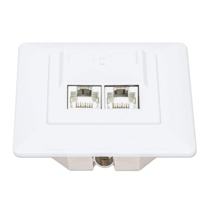 Placa de pared RJ45 blindada de 2 puertos Cat6 10G Image 4