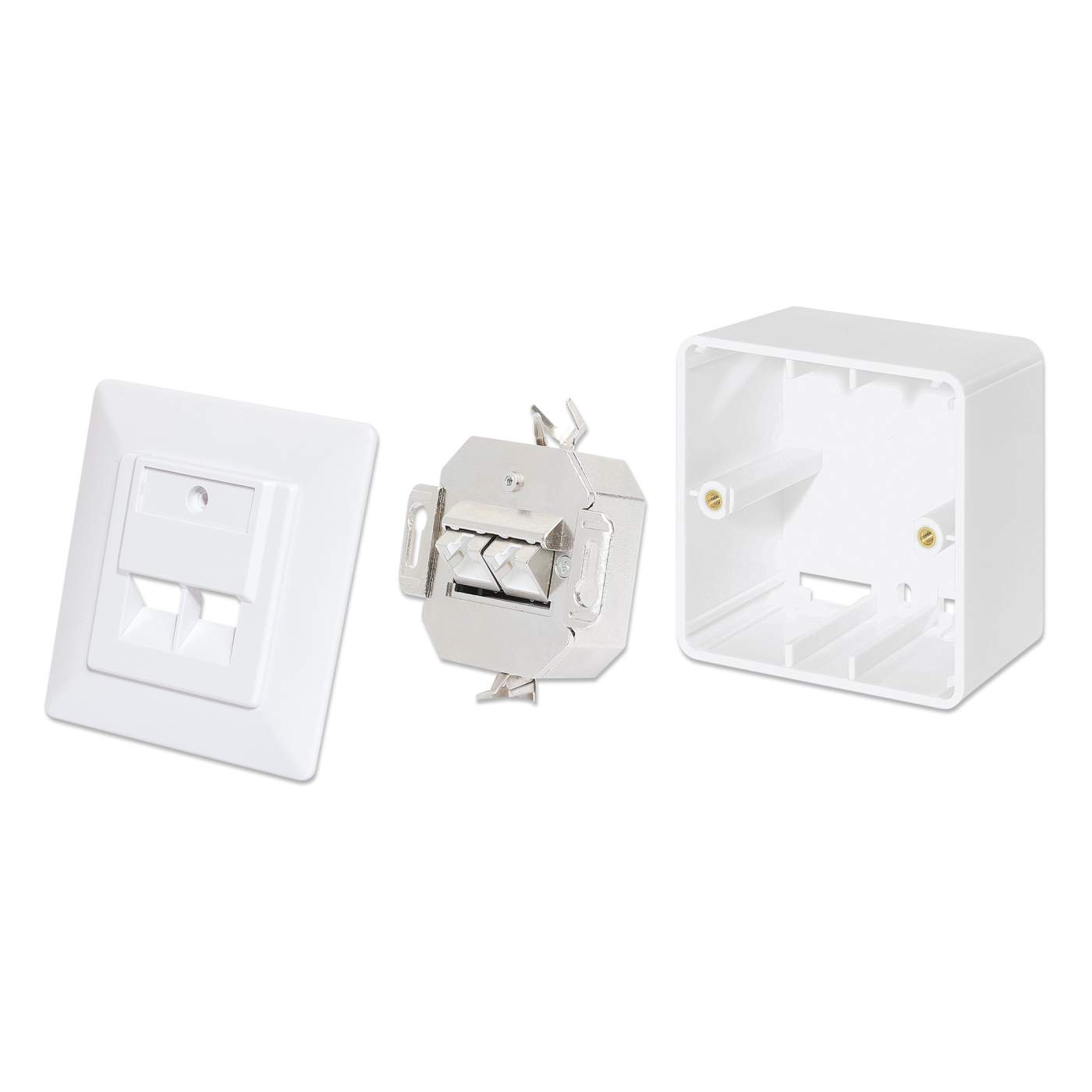 Placa de pared RJ45 blindada de 2 puertos Cat6 10G Image 7