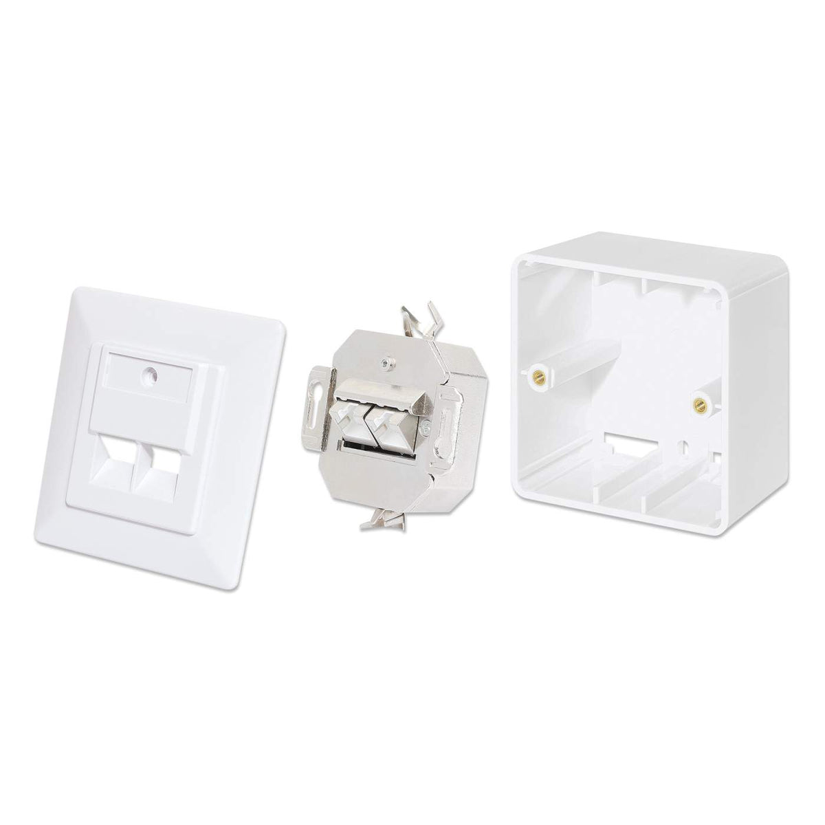 Placa de pared RJ45 blindada de 2 puertos Cat6 10G Image 7