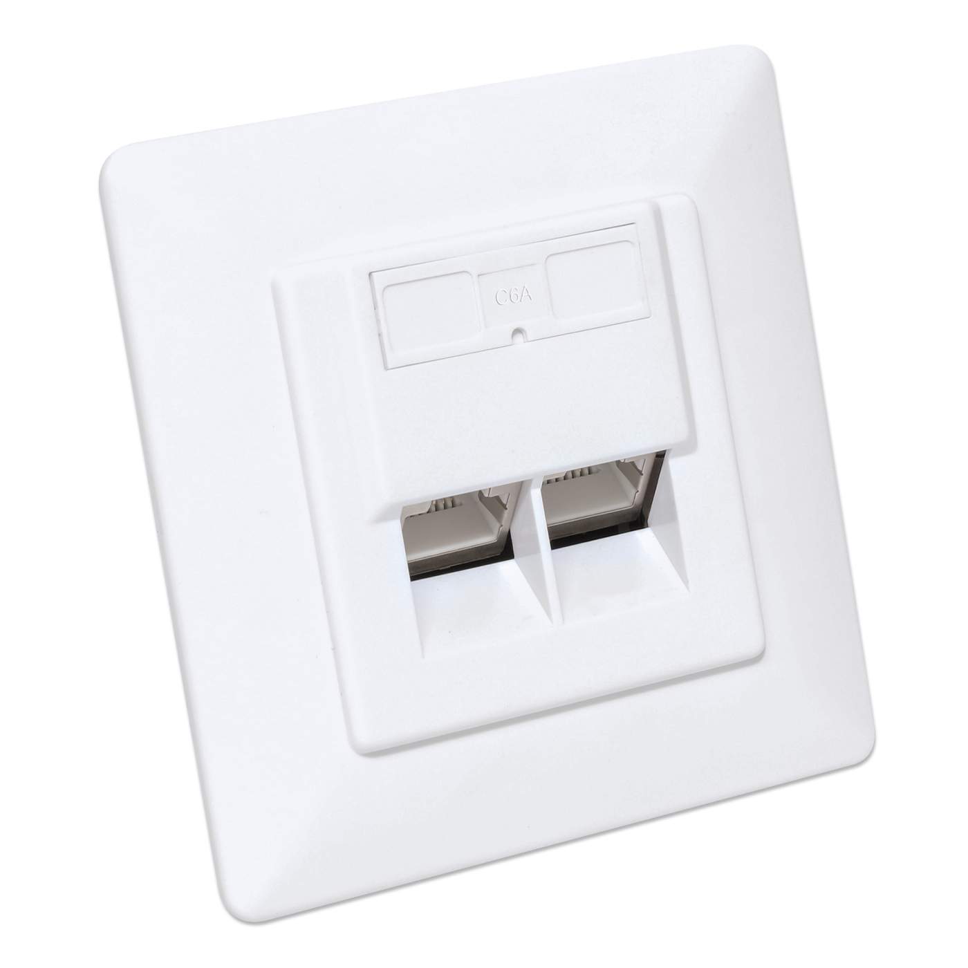Placa de pared RJ45 blindada de 2 puertos Cat6 10G Image 2