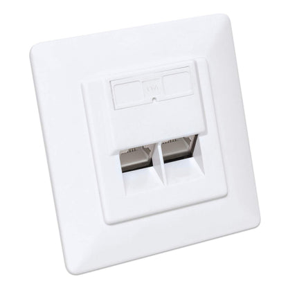 Placa de pared RJ45 blindada de 2 puertos Cat6 10G Image 2