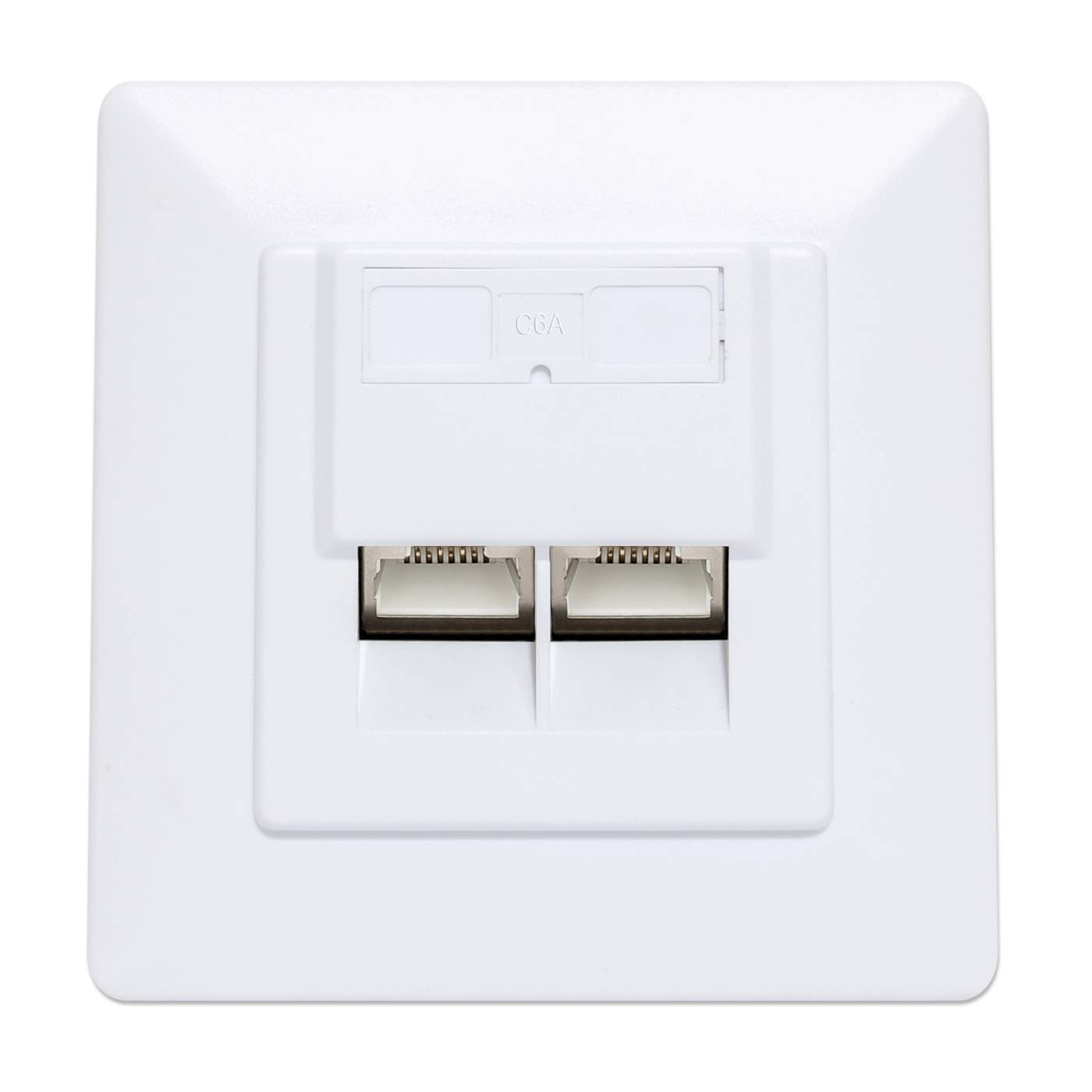 Placa de pared RJ45 blindada de 2 puertos Cat6 10G Image 3