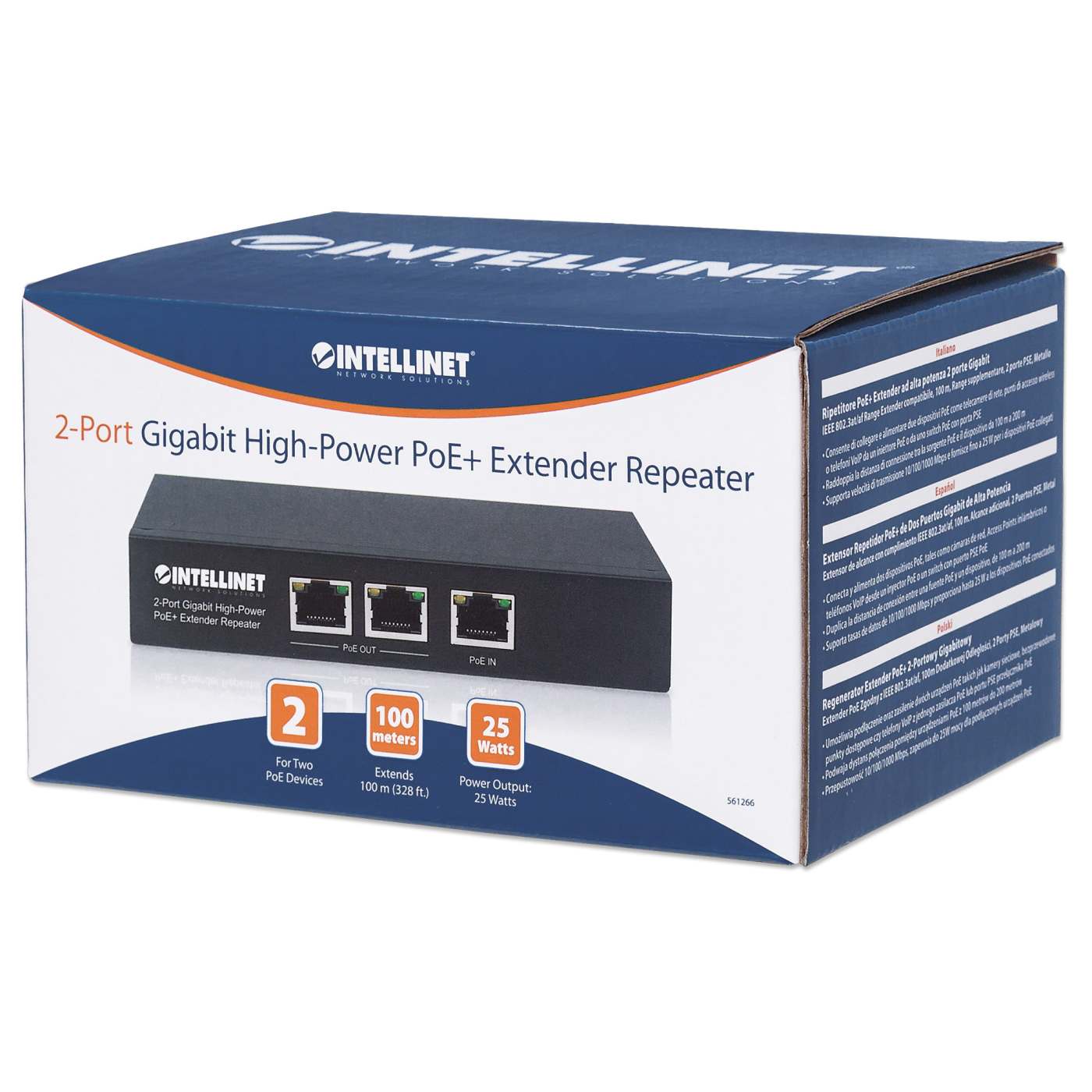 Extensor Repetidor PoE+ de Dos Puertos Gigabit de Alta Potencia  Packaging Image 2
