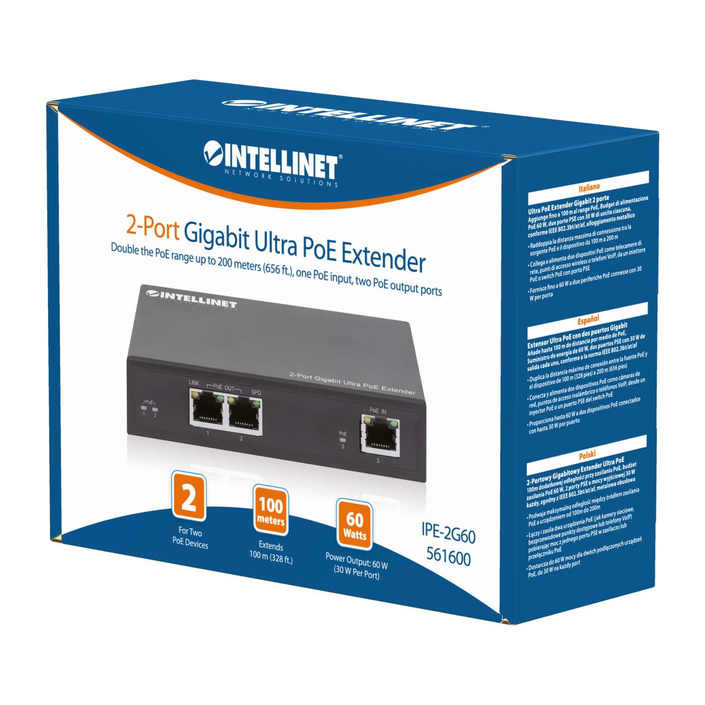 Extensor Ultra PoE con dos puertos Gigabit Packaging Image 2