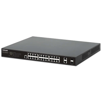 Switch PoE++ de 26 puertos L2+ totalmente gestionado con 24 puertos Gigabit Ethernet y 2 puertos combo Base-T/SFP Image 1