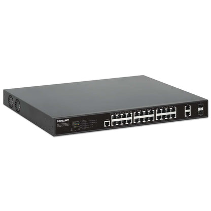 Switch PoE++ de 26 puertos L2+ totalmente gestionado con 24 puertos Gigabit Ethernet y 2 puertos combo Base-T/SFP Image 2