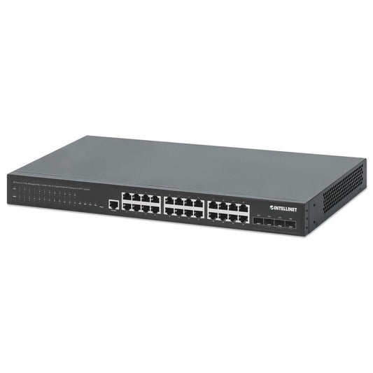 Switch PoE+ Administrable L2+ con 24 puertos Gigabit y 4 puertos SFP+ Image 1