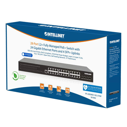 Switch PoE+ Administrable L2+ con 24 puertos Gigabit y 4 puertos SFP+ Packaging Image 2