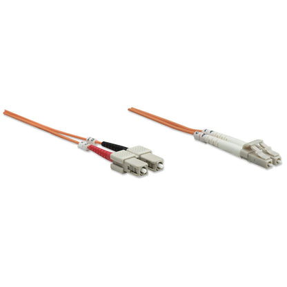 Cable de conexión de fibra óptica LC a SC UPC de 5 m, 3,0 mm, dúplex, LSZH, OM1 multimodo, naranja Image 3