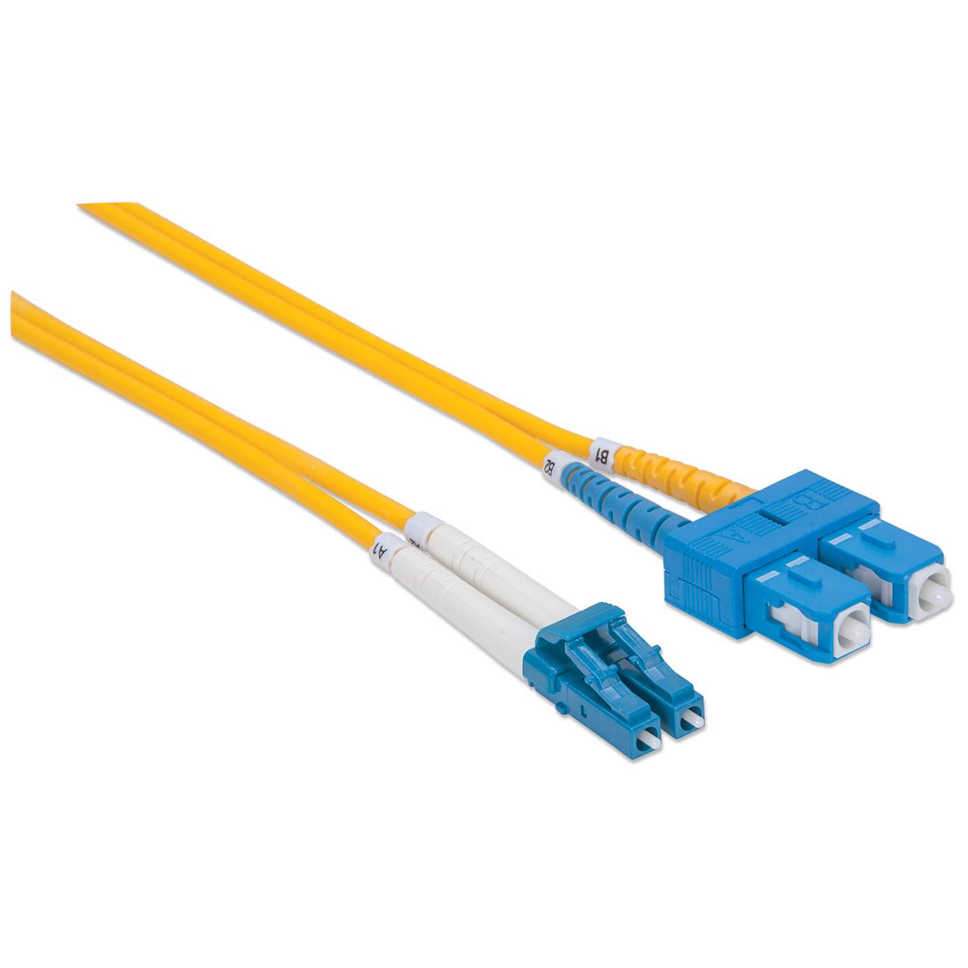 Cable de fibra óptica de 5 m LC a SC UPC, 3.0 mm, dúplex, LSZH, monomodo OS2, amarillo Image 3