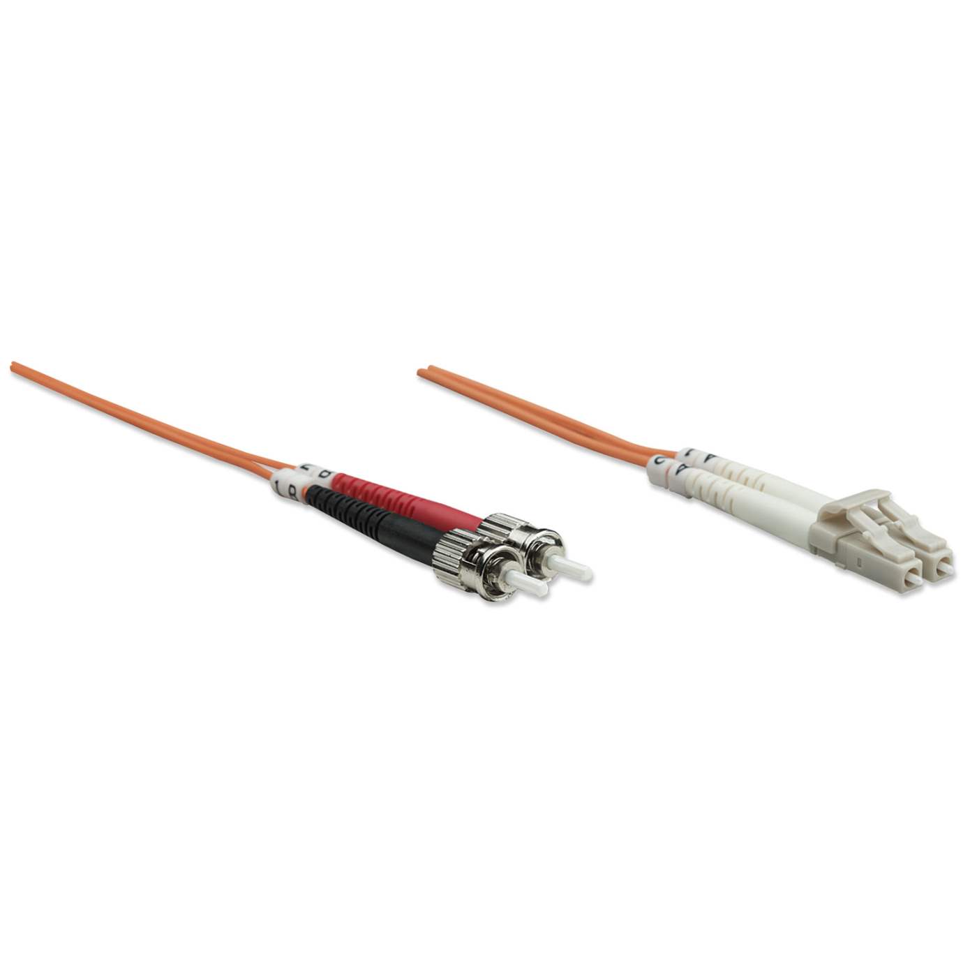 Cable de conexión de fibra óptica LC a ST UPC de 5 m, 3,0 mm, dúplex, LSZH, OM1 multimodo, naranja Image 3