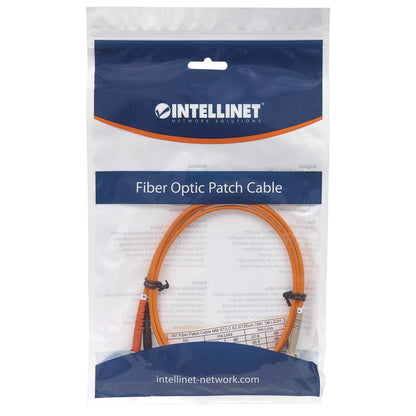 Cable de conexión de fibra óptica LC a ST UPC de 5 m, 3,0 mm, dúplex, LSZH, OM1 multimodo, naranja Packaging Image 2