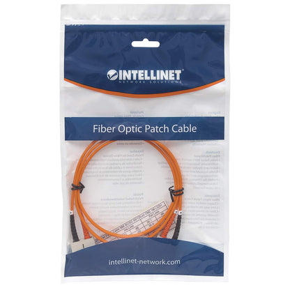 Cable de fibra óptica de 5 m SC a SC UPC, 3.0 mm, dúplex, LSZH, OM2 multimodo, naranja Packaging Image 2
