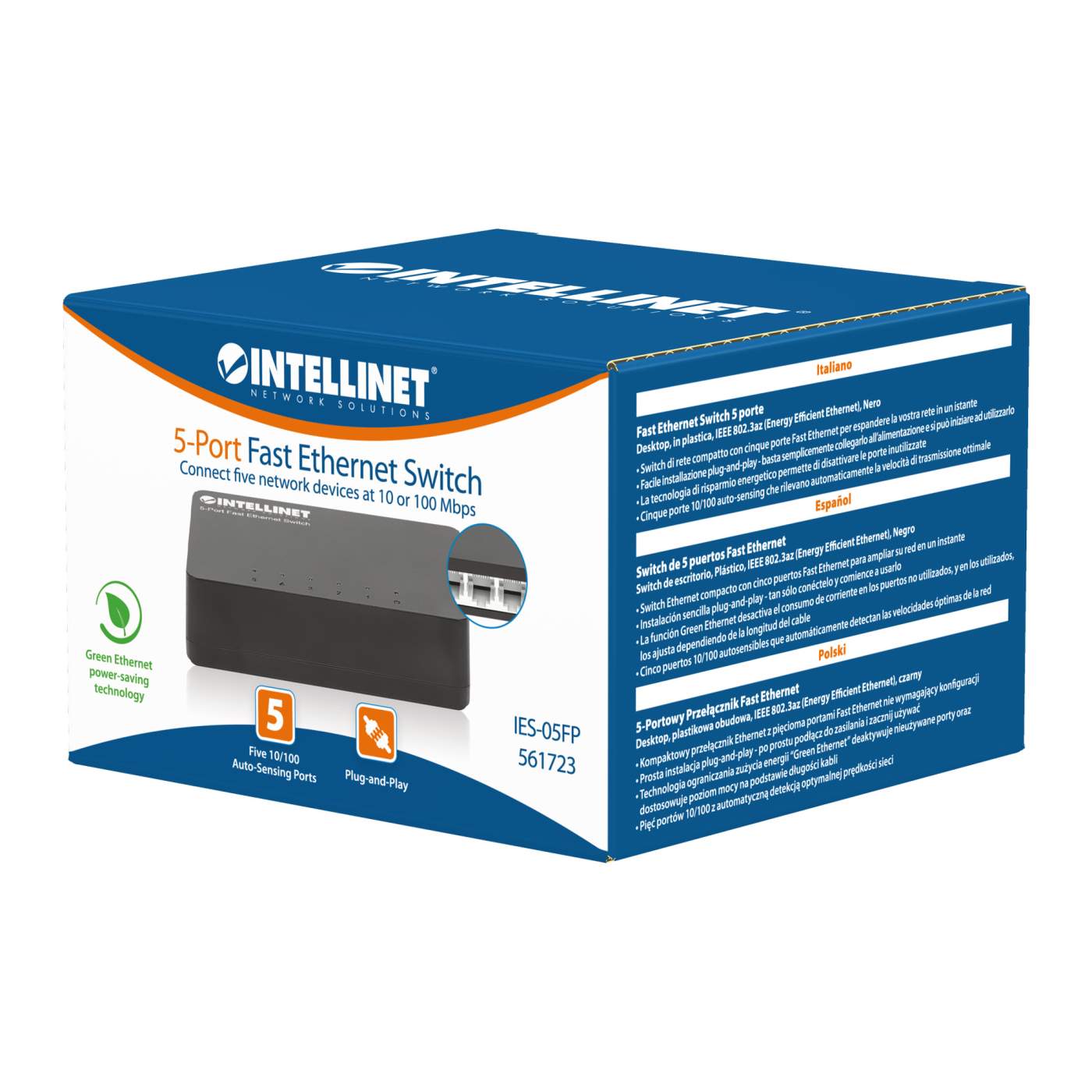 Switch con 5 puertos Fast Ethernet Packaging Image 2