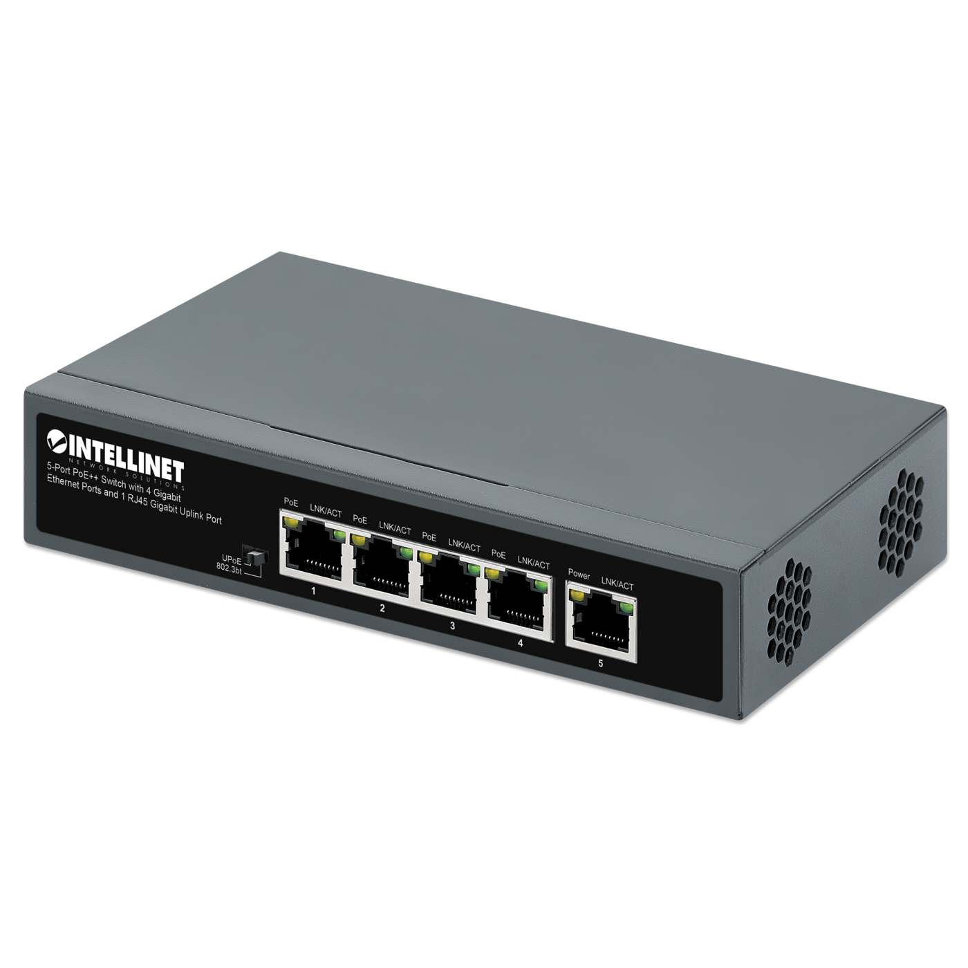 Switch PoE++ de 4 puertos Gigabit y 1 puerto ascendente RJ45 Image 1