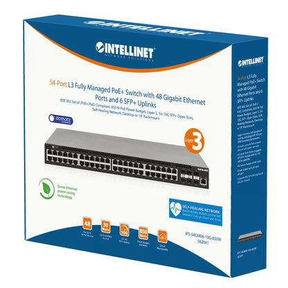 Switch PoE+ Capa 3 (L3) con 48 puertos Gigabit y 6 puertos uplink SFP+ Packaging Image 2