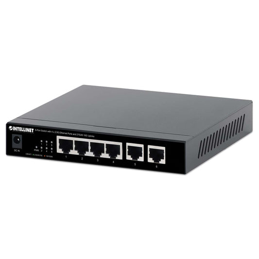 Switch de 6 puertos con 4 puertos Ethernet de 2.5 G y 2 enlaces ascendentes RJ45 de 10 G Image 1