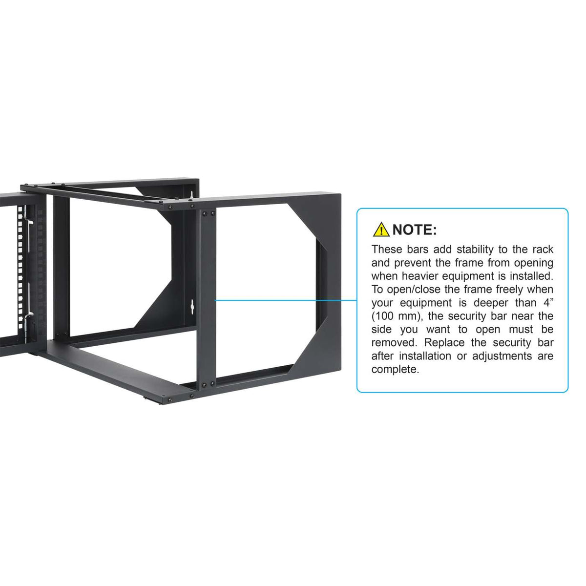 Rack abierto de 19" para montaje en pared, 2 postes, 6U Image 8