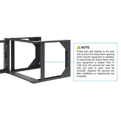 Rack abierto de 19" para montaje en pared, 2 postes, 6U Image 8