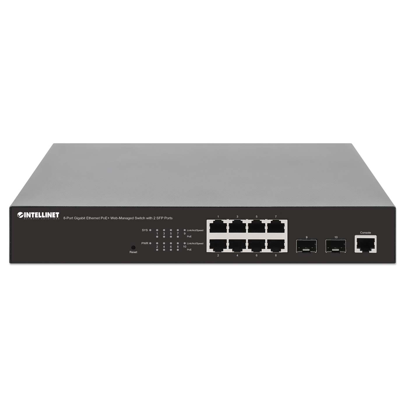 Switch Administrable Gigabit Ethernet de 8 puertos PoE+ con 2 puertos SFP Image 4