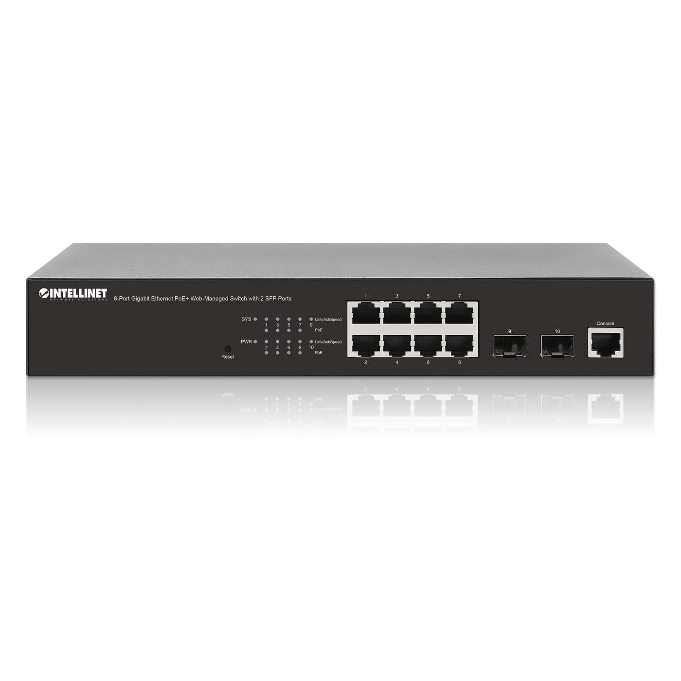 Switch Administrable Gigabit Ethernet de 8 puertos PoE+ con 2 puertos SFP Image 6