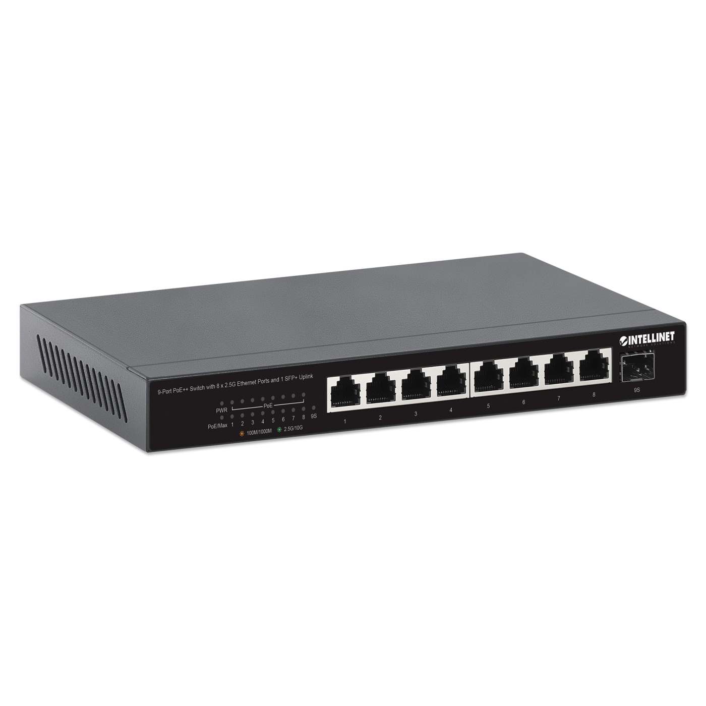 Switch PoE++ de 9 puertos con 8 puertos Ethernet de 2,5 G y 1 enlace Uplink SFP+ de 230 W Image 2