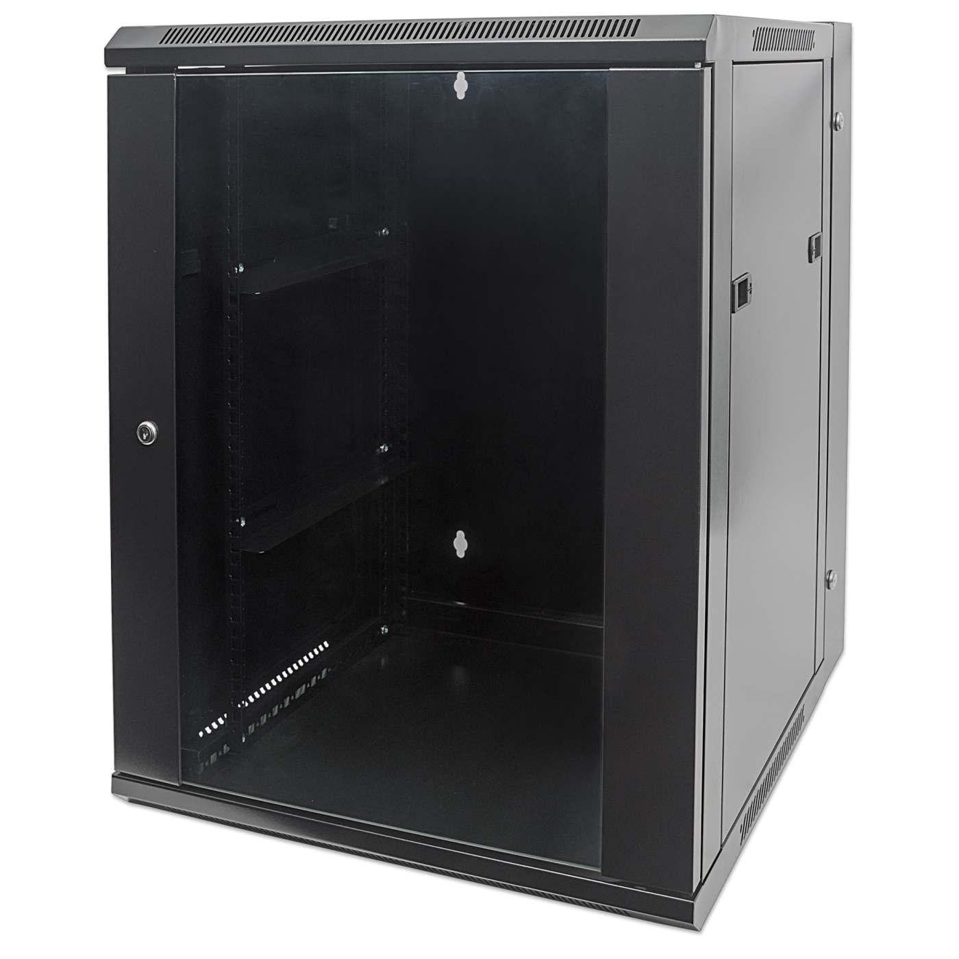 Gabinete mural abatible 19", 9U, Ensamblado Image 1