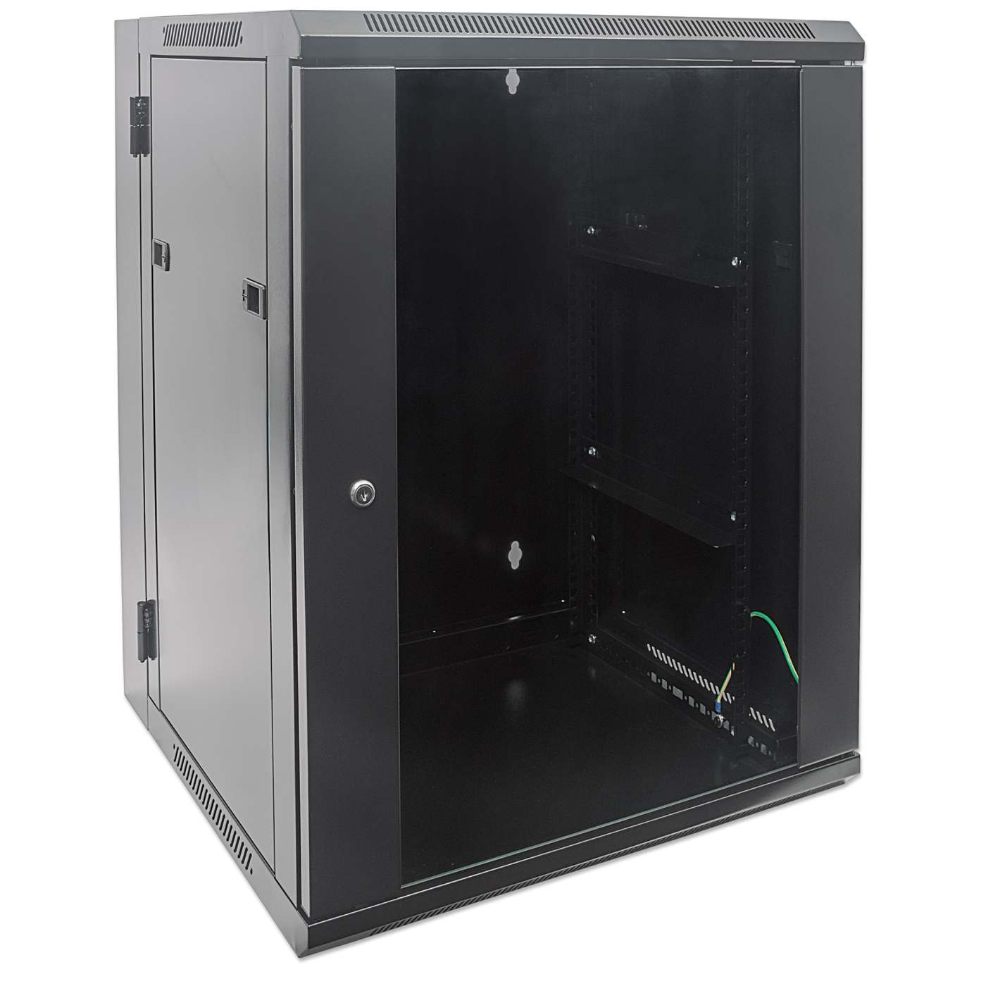 Gabinete mural abatible 19", 9U, Ensamblado Image 2