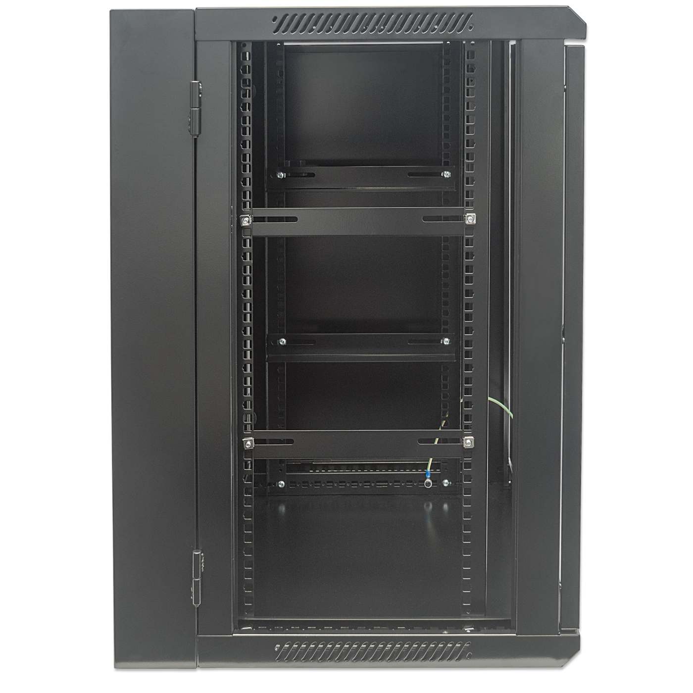 Gabinete mural abatible 19", 9U, Ensamblado Image 4
